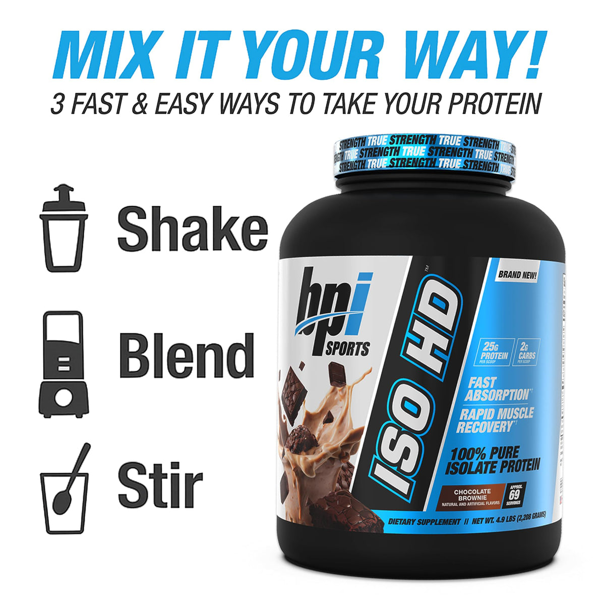 BPI Sports ISO HD Isolate Protein Powder - 5.4 Pounds - image 5