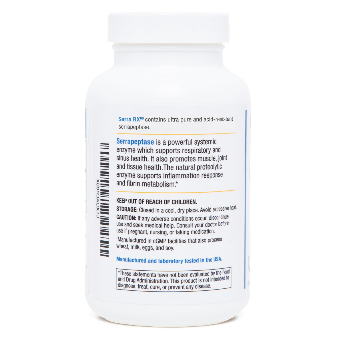 Biomedic Labs RX Serra-RX 80,000 SU Serrapeptase - 180 Vegetarian Capsules - image 3