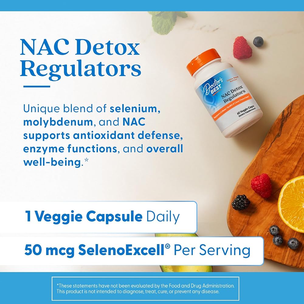 Doctor's Best NAC Detox Regulators Supplement - 60 Vegetarian Capsules - image 5