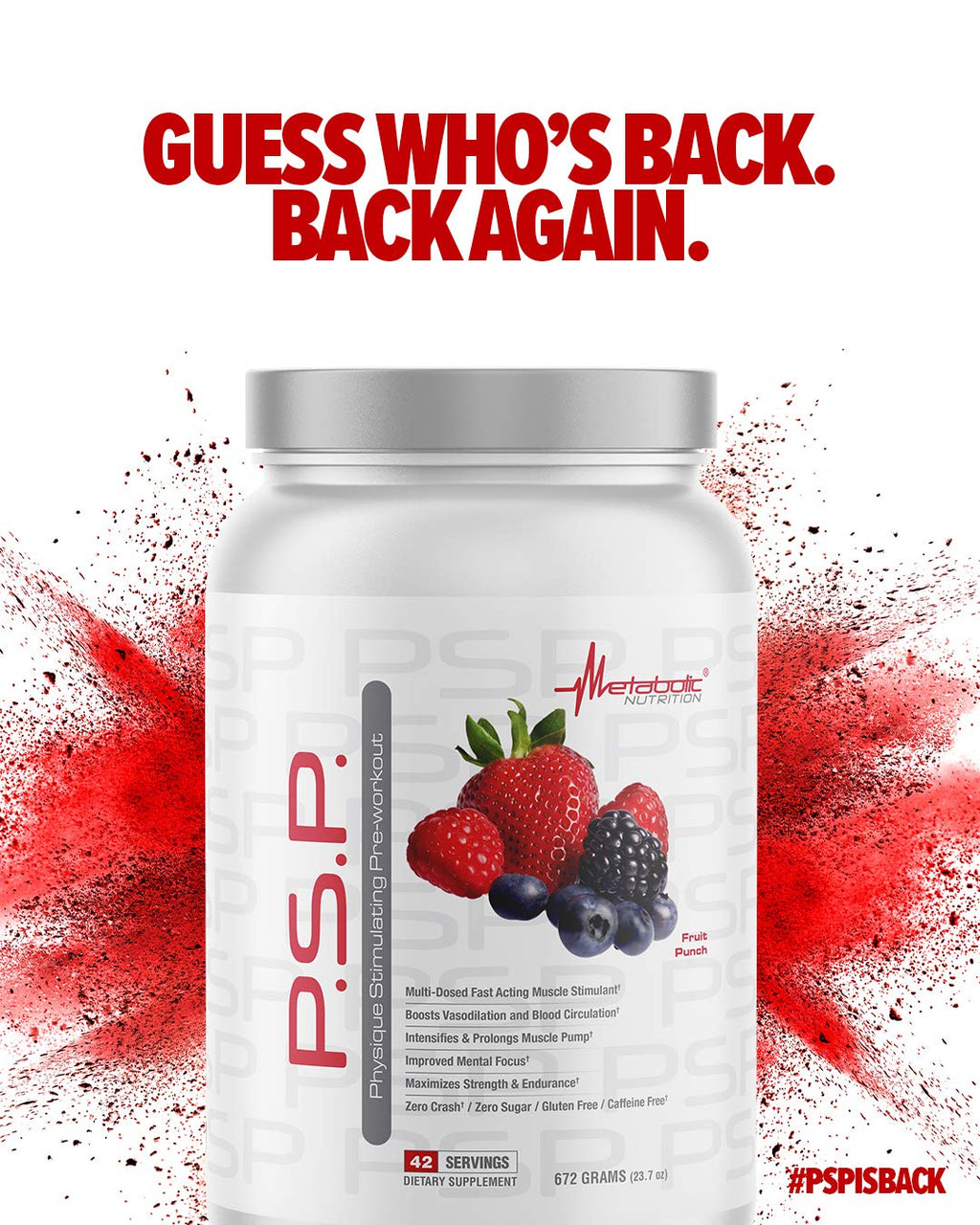 Metabolic Nutrition P.S.P. Physique Stimulating PreWorkout 672g Zero