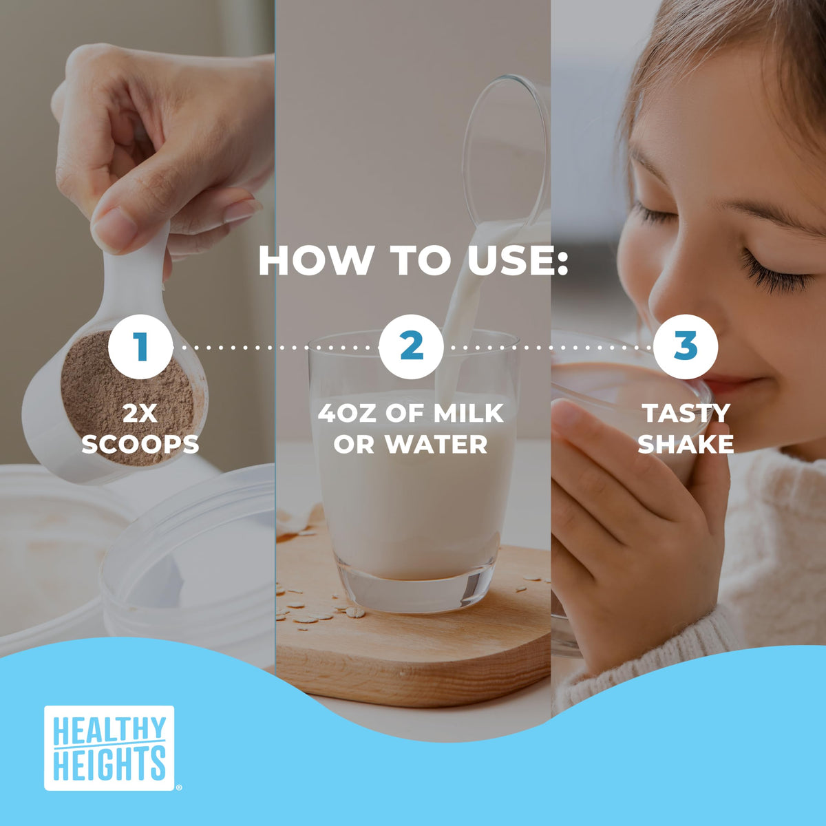 Healthy Heights Grow Daily Kids Protein Drink Mix Chocolate - 10.9 oz - image 6