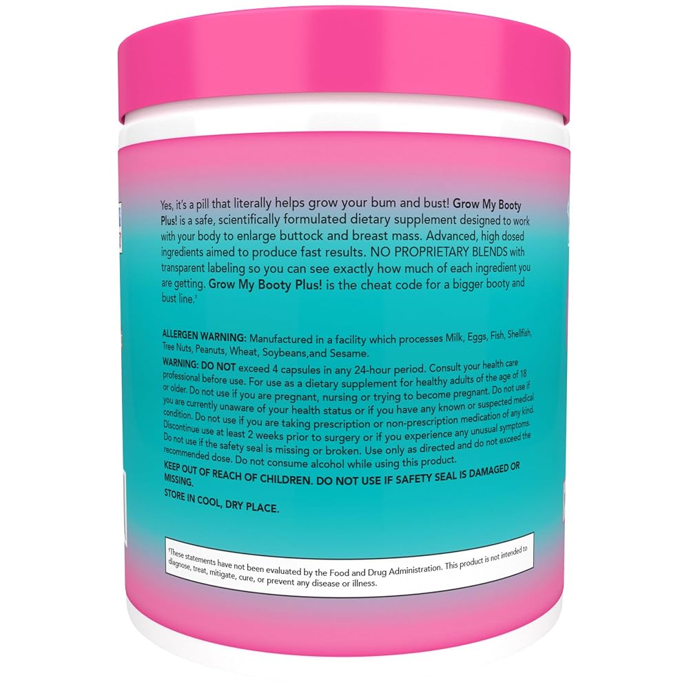 SPAZMATIC Grow My Booty Plus Butt Enhancement Capsules - 120 Capsules - image 3