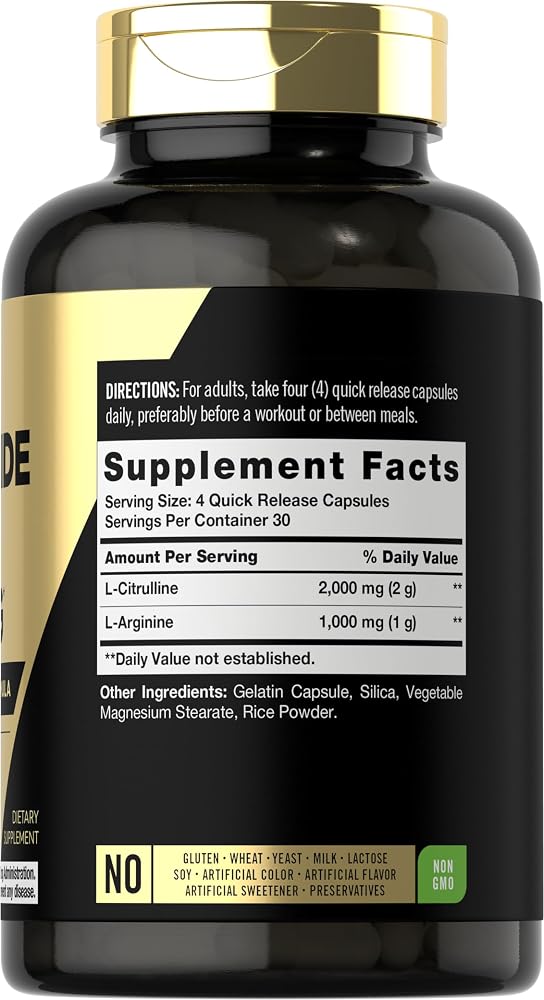 Carlyle Nitric Oxide Supplement 3000mg - 120 Capsules - image 2