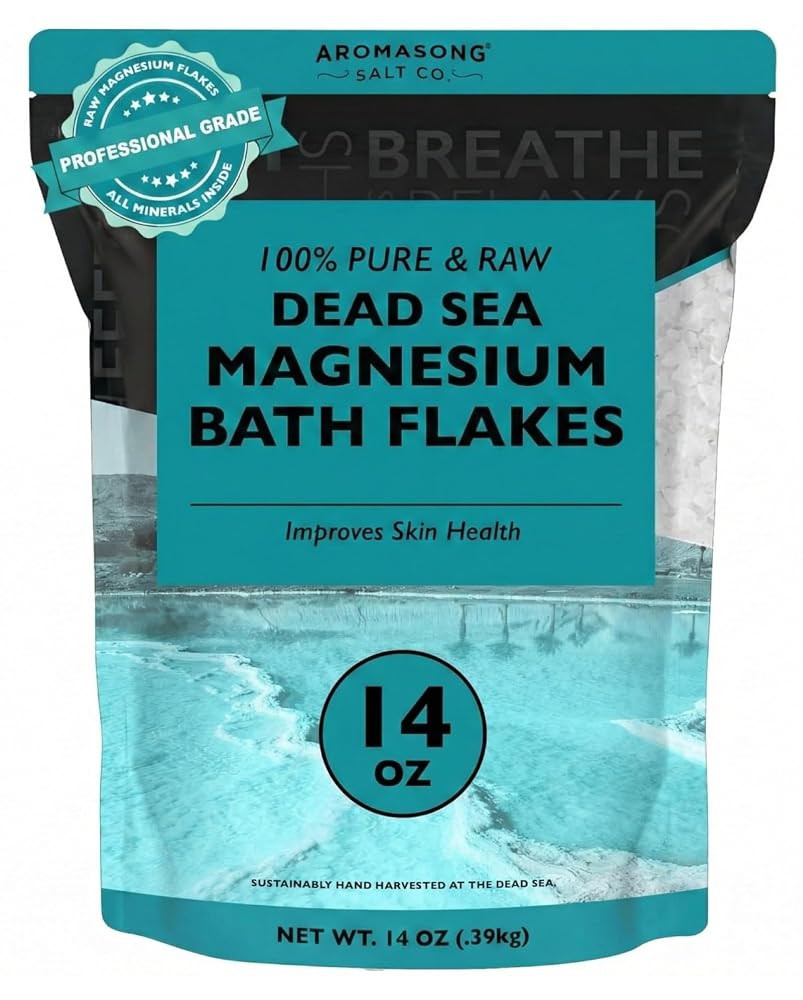 Aromasong Dead Sea Magnesium Flakes for Bath - 14 oz