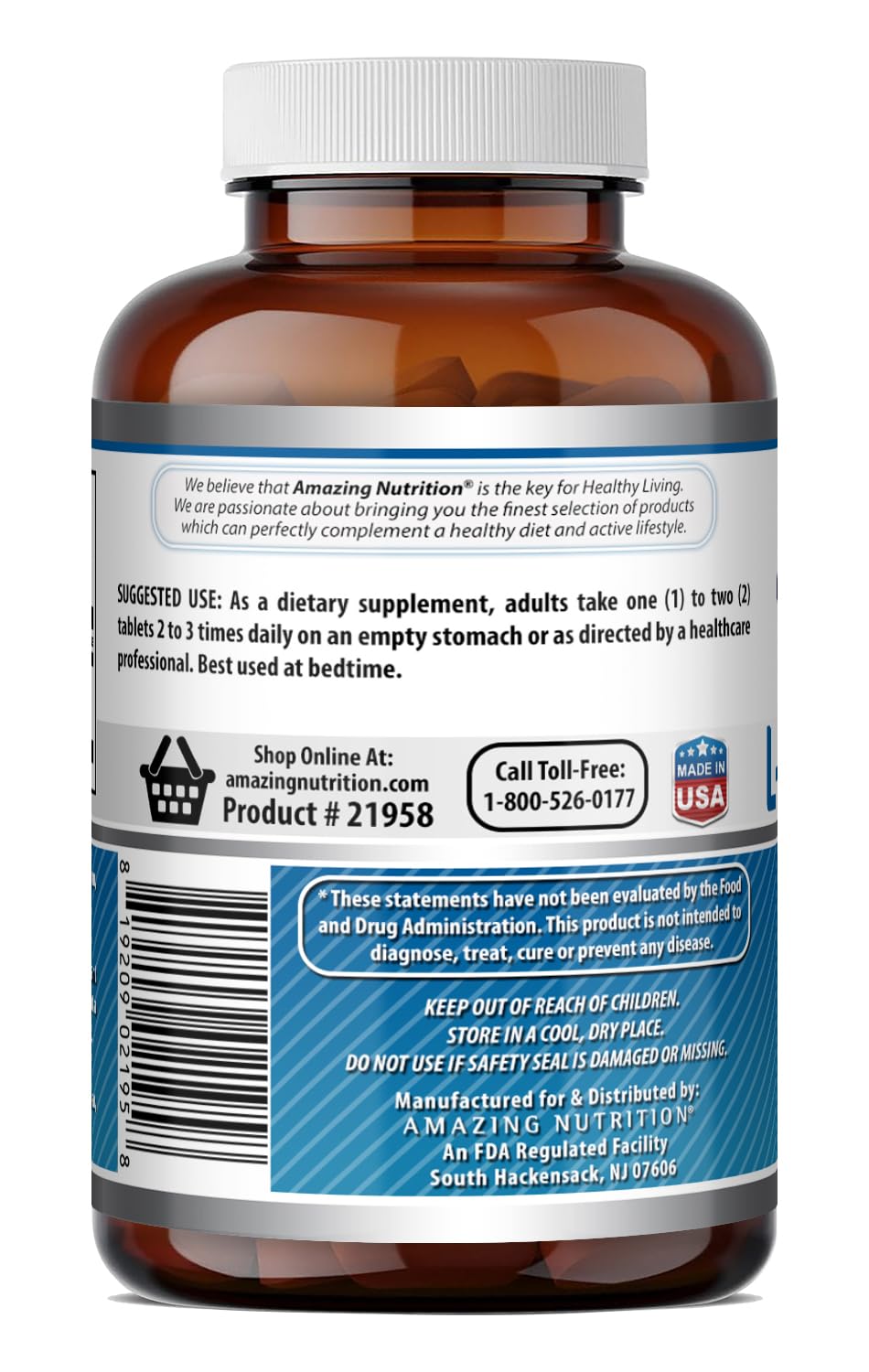 Amazing Nutrition L-Tryptophan 1000mg - 120 Tablets - image 5