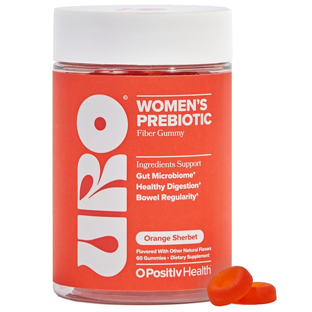 O Positiv URO Fiber Gummies for Gut Health - 60 Count