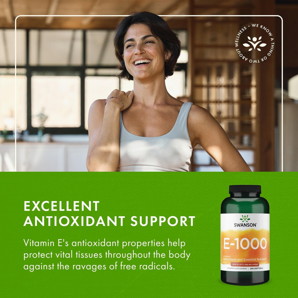 Swanson Natural Vitamin E 1000 IU - 500 Softgels (2 Pack) - image 6