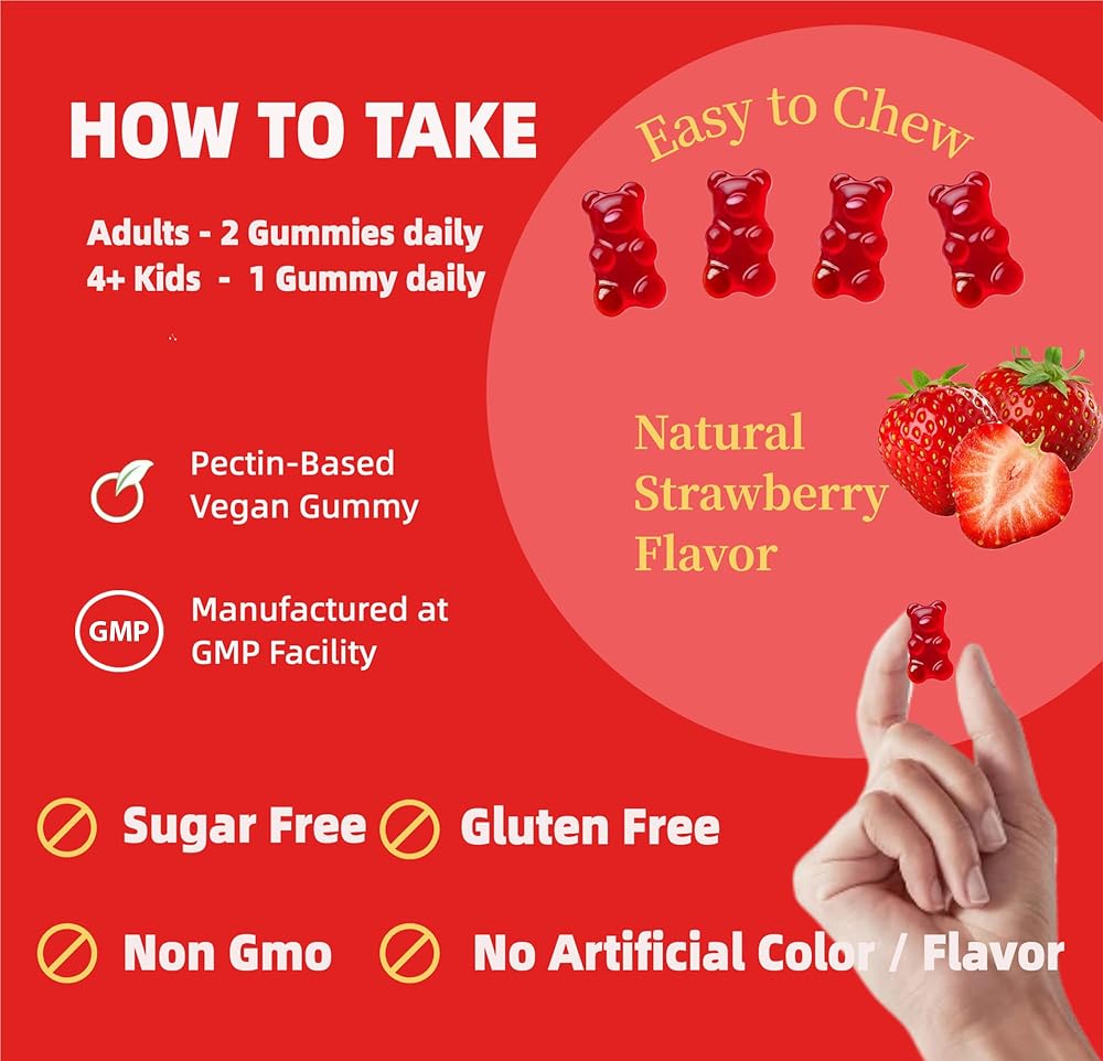 PEXCIN Magnesium Glycinate Gummies for Adults & Kids