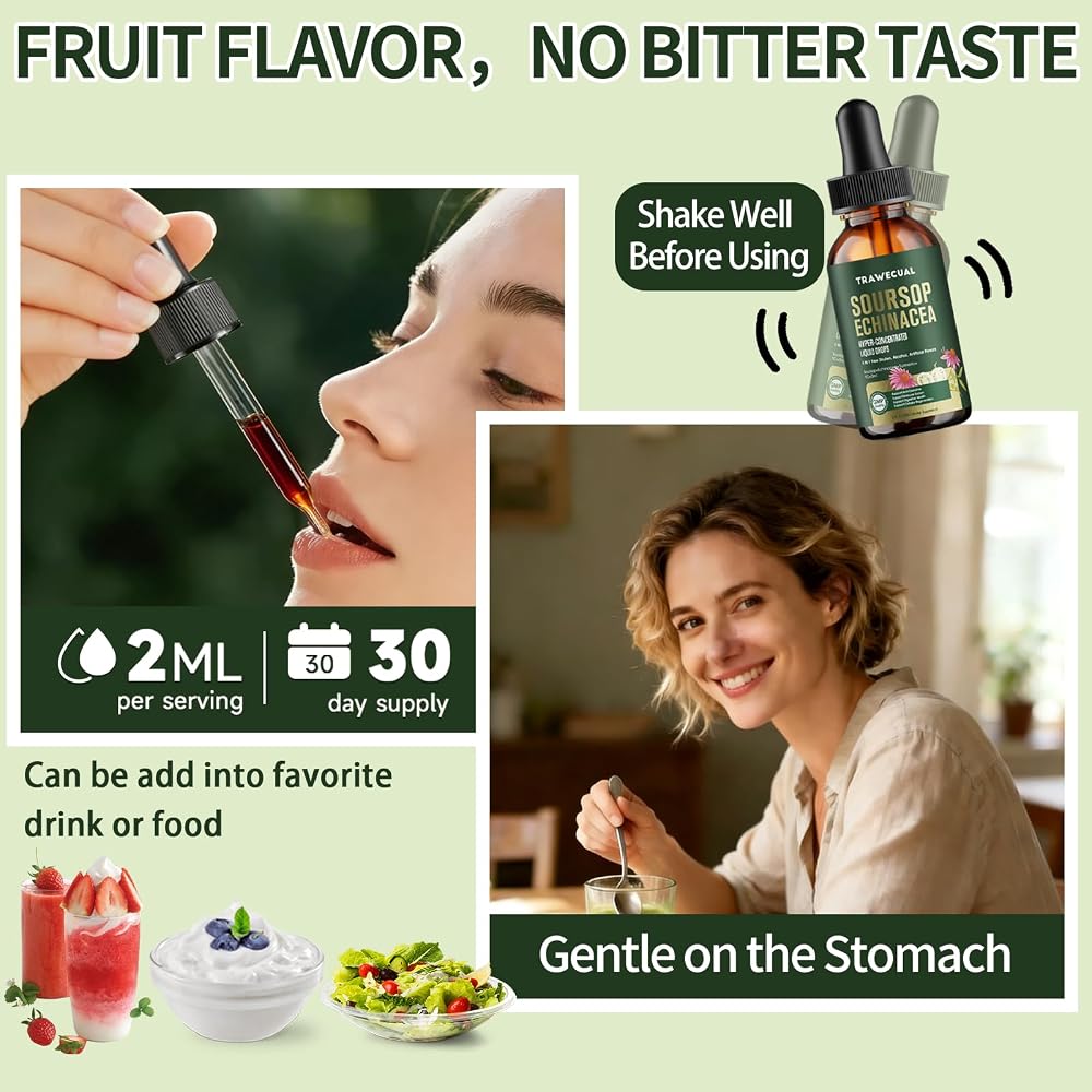 Trawecual Soursop Liquid Drops Herbal Supplement
