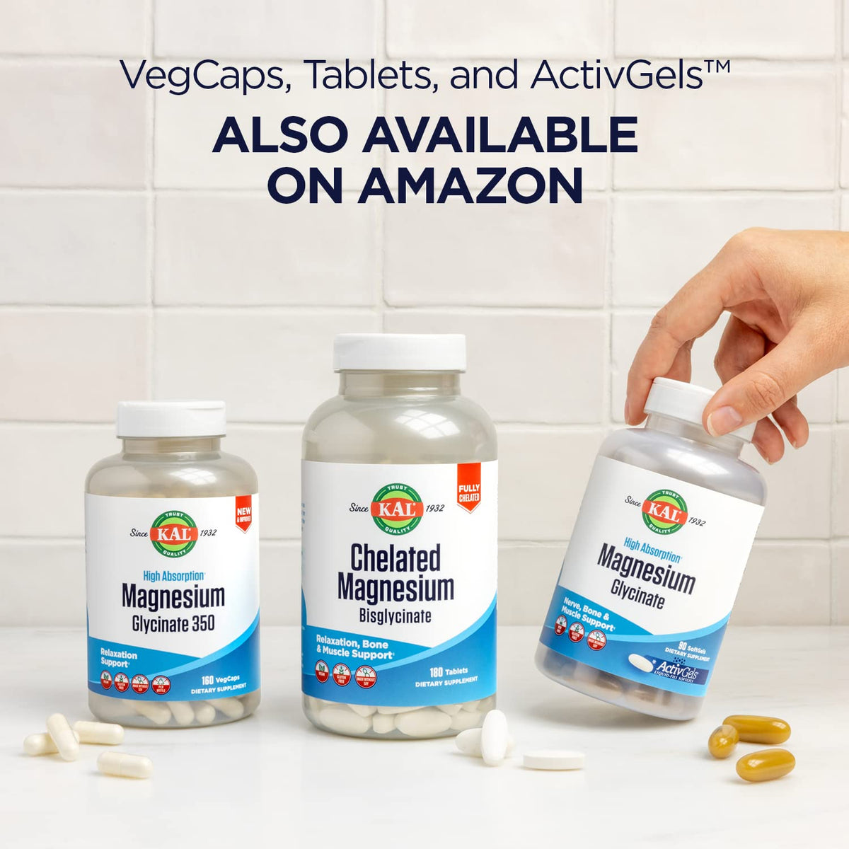 KAL Magnesium Glycinate Tablets, High Absorption - 240 Tablets - image 6