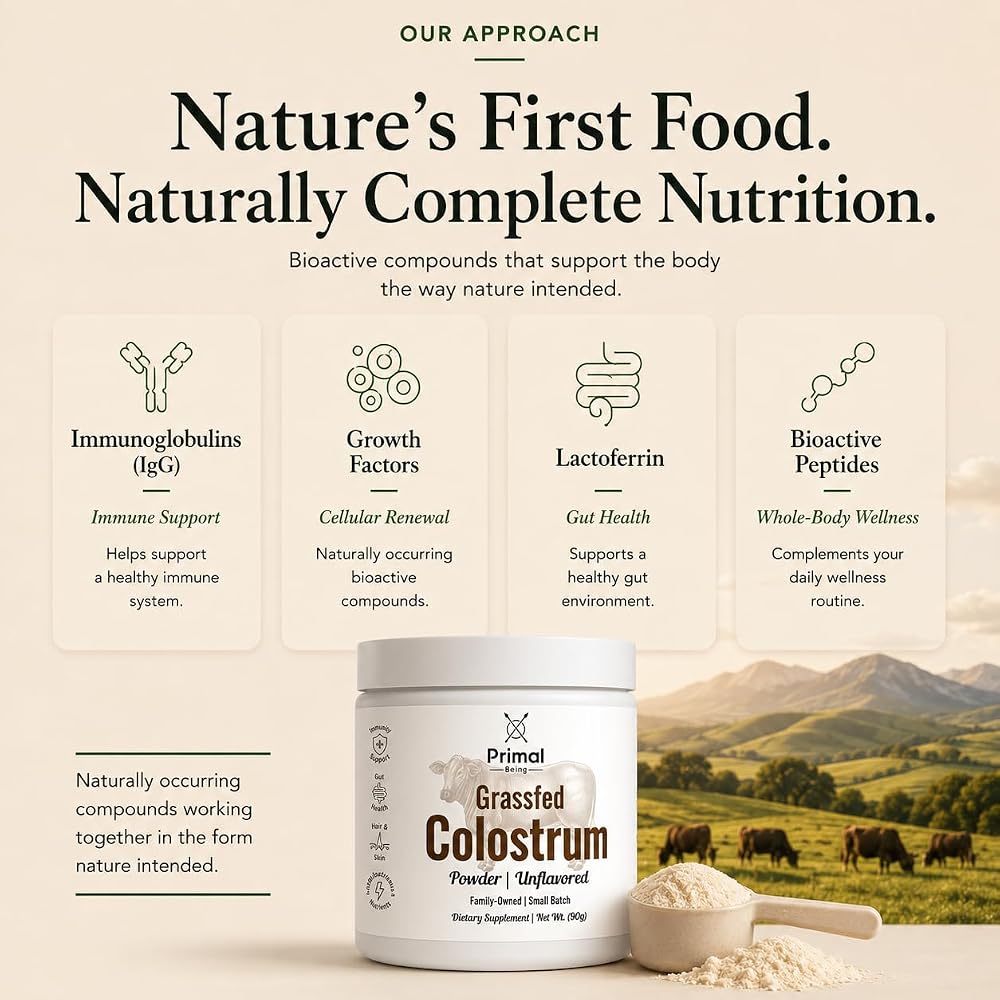 Primal Being Grassfed Beef Colostrum Powder - 90 Grams - image 5