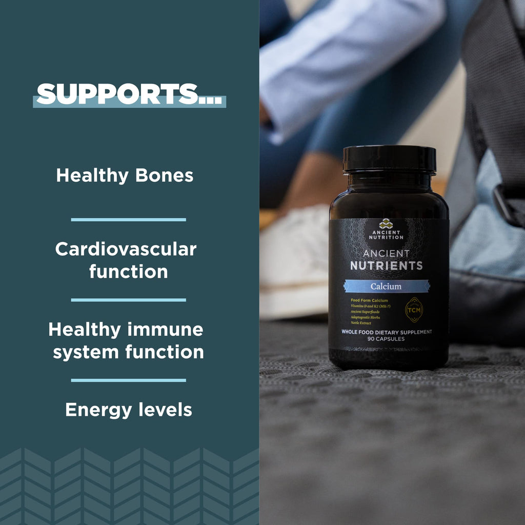 Ancient Nutrition Calcium + Vitamin D + K2 Capsules - 90 Count - image 3