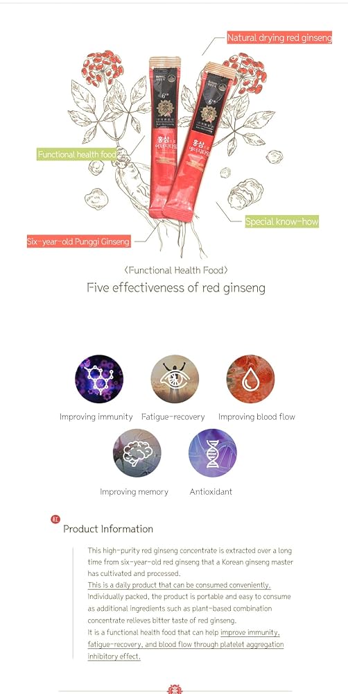 Kim's Red Ginseng Extract Energy 6-Year-Old - 30 Packets - image 4