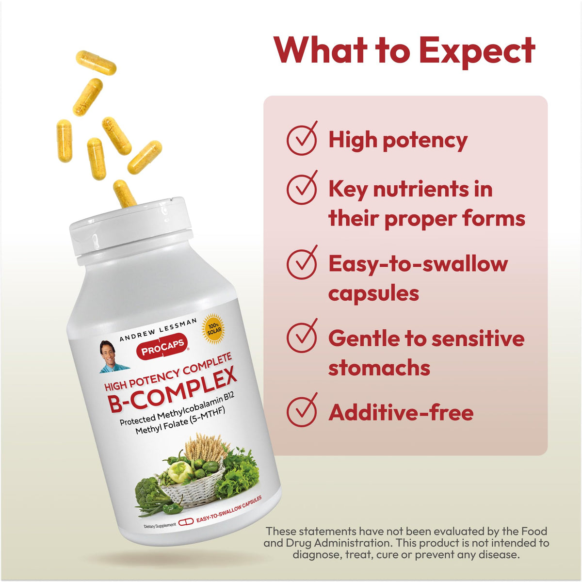 ANDREW LESSMAN High Potency B-Complex Capsules - with High Levels