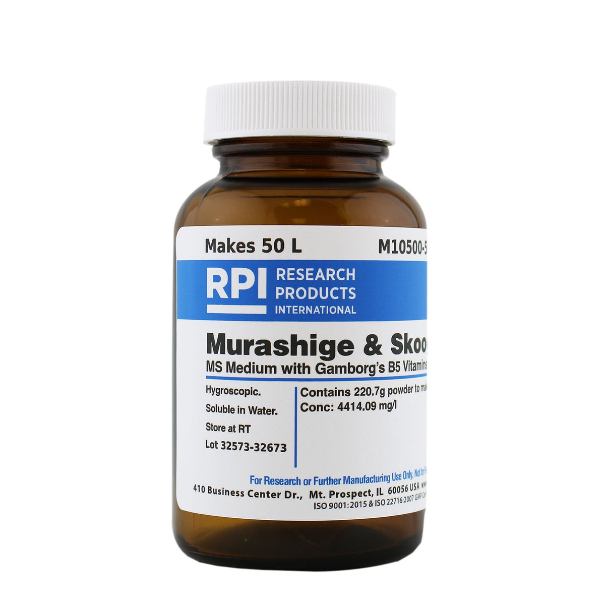 RPI Murashige & Skoog MS Medium with Gamborg's B5 Vitamins - 220g