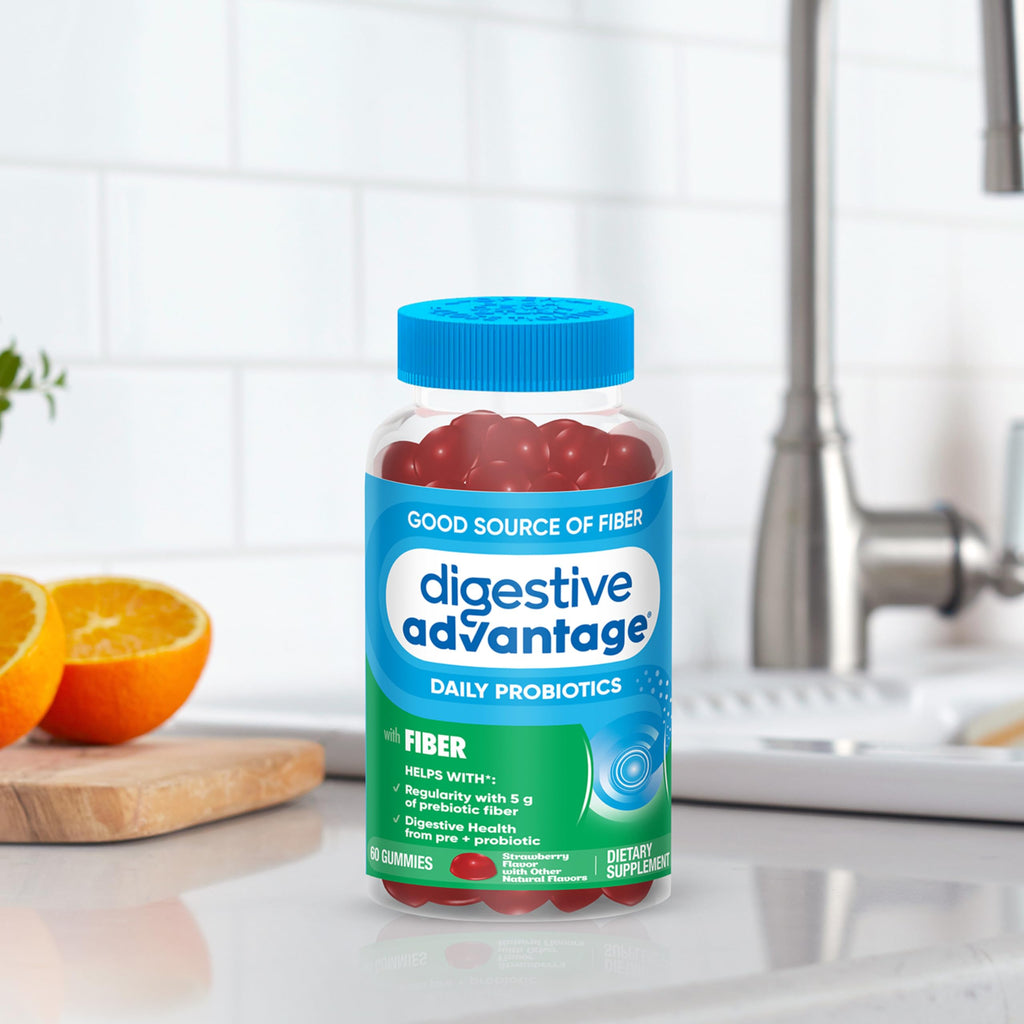 Digestive Advantage Prebiotic Fiber Gummies + Probiotics for Gut