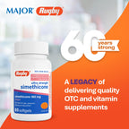 Rugby Ultra Strength Simethicone Gas Relief 180 mg - 60 Softgels - image 2