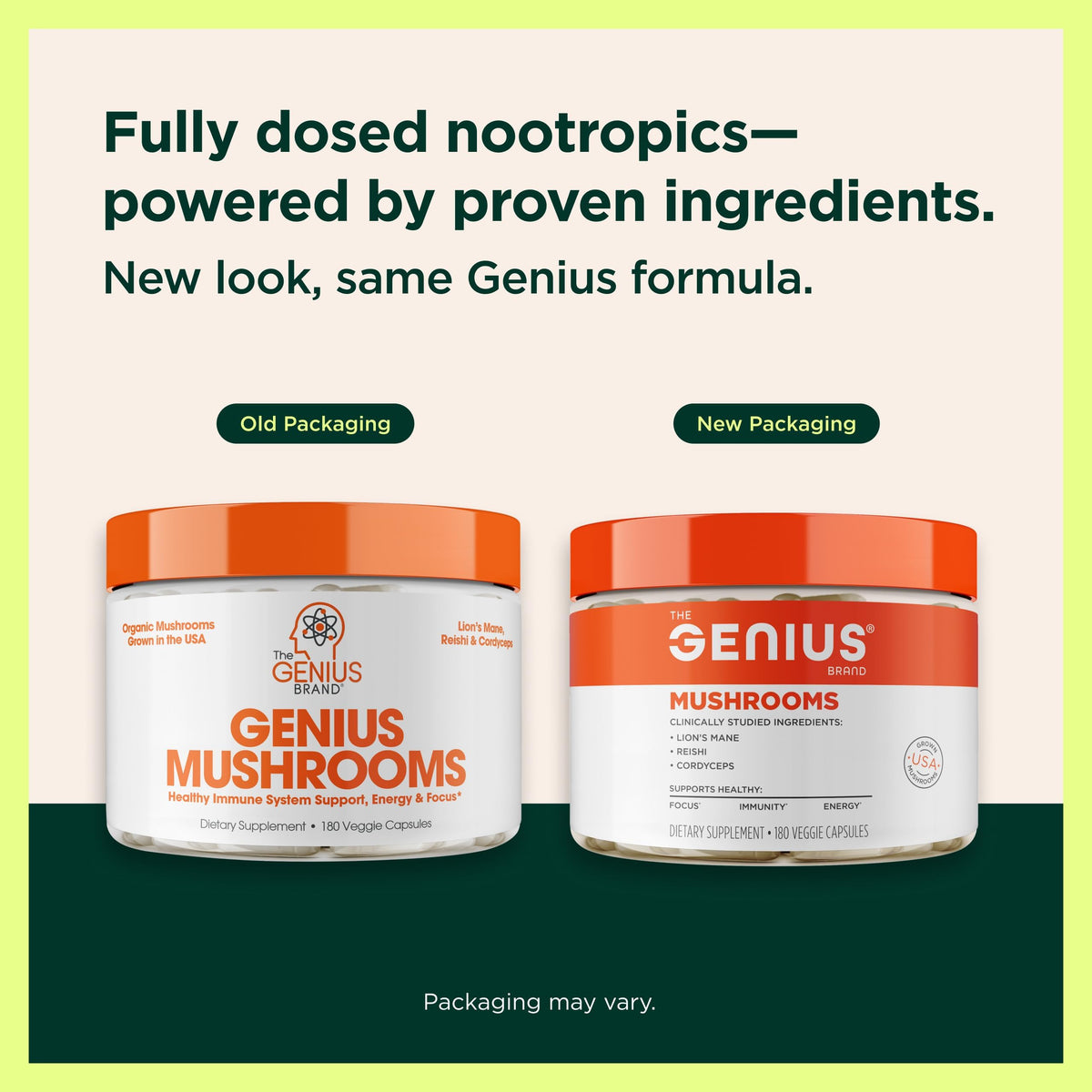 The Genius Brand Mushrooms Supplement - 180 Veggie Capsules - image 5