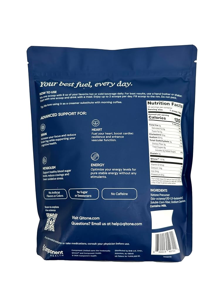 Qitone, Ketone Powder, 5X Stronger Than MCT Oil, Boosts Ketone Levels