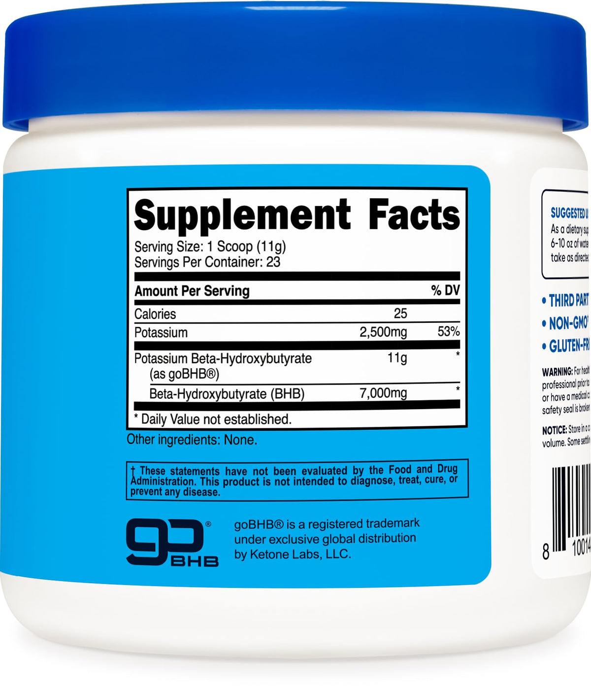 Nutricost Potassium BHB Salts Exogenous Ketone Supplement - 250g - image 5