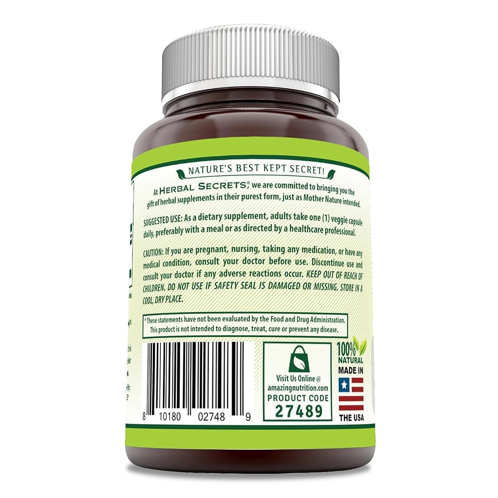 Herbal Secrets Amla 500 Mg Veggie Capsules (Made with Natural Amla)