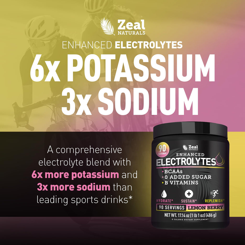 Zeal Naturals Electrolyte Powder - 90 Servings