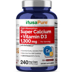 NusaPure Super Calcium with Vitamin D3 1300 mg - 240 Capsules