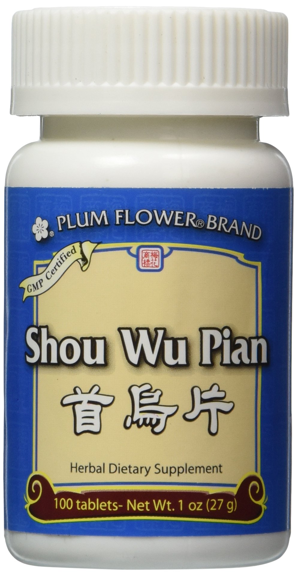 Plum Flower Shou Wu Pian - 100 Tablets