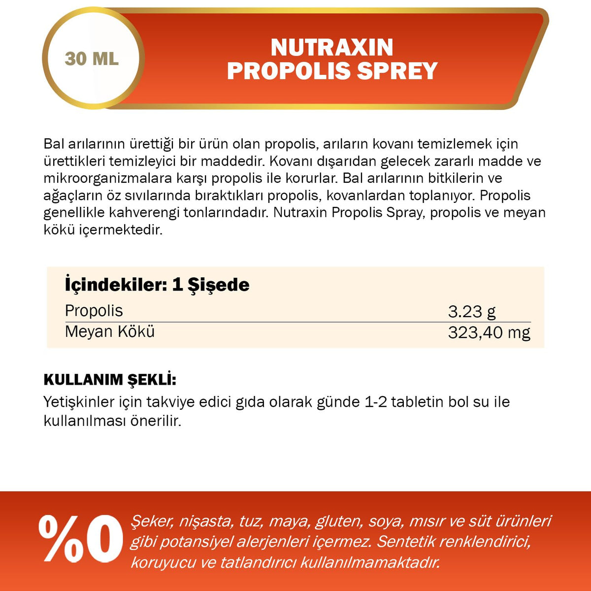 Nutraxin Bee Propolis Spray - Natural Immune Support - 1.06 FL OZ - image 2