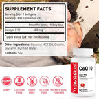 Novafun CoQ10 400mg Supplement for Cellular Energy - 90 Softgels - image 2
