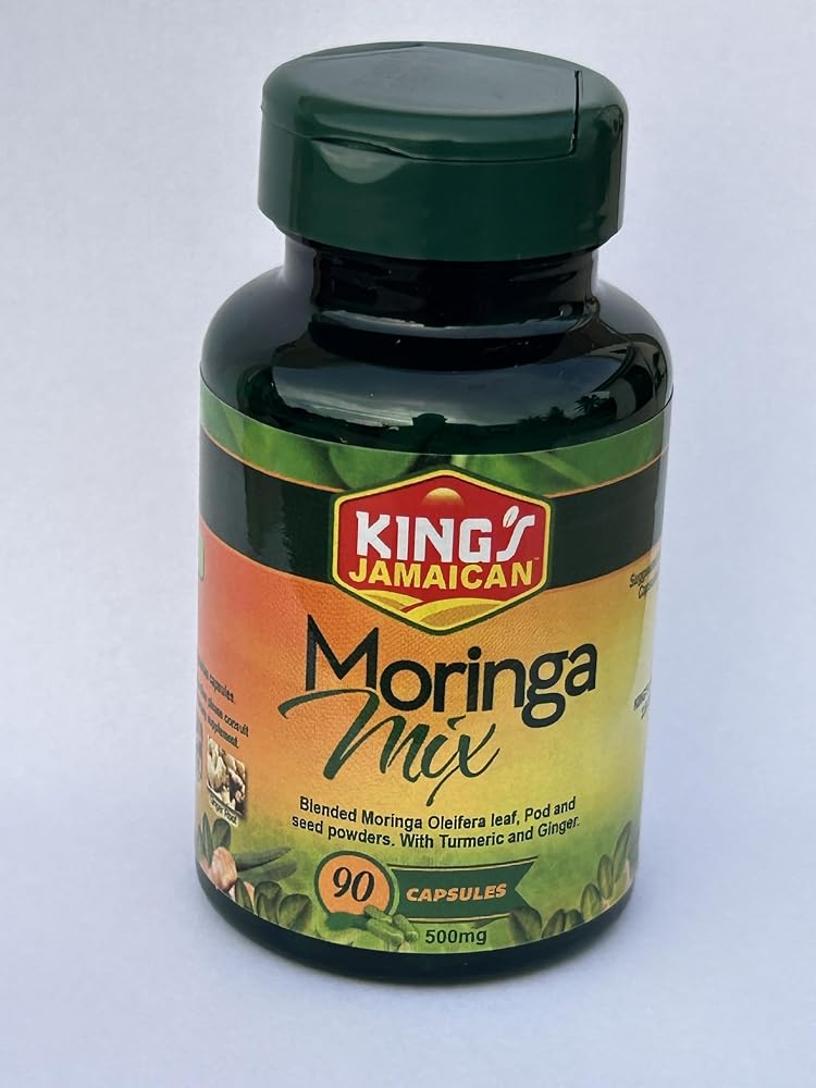 King's Jamaican Moringa Capsules with Turmeric & Ginger - 90 Capsules