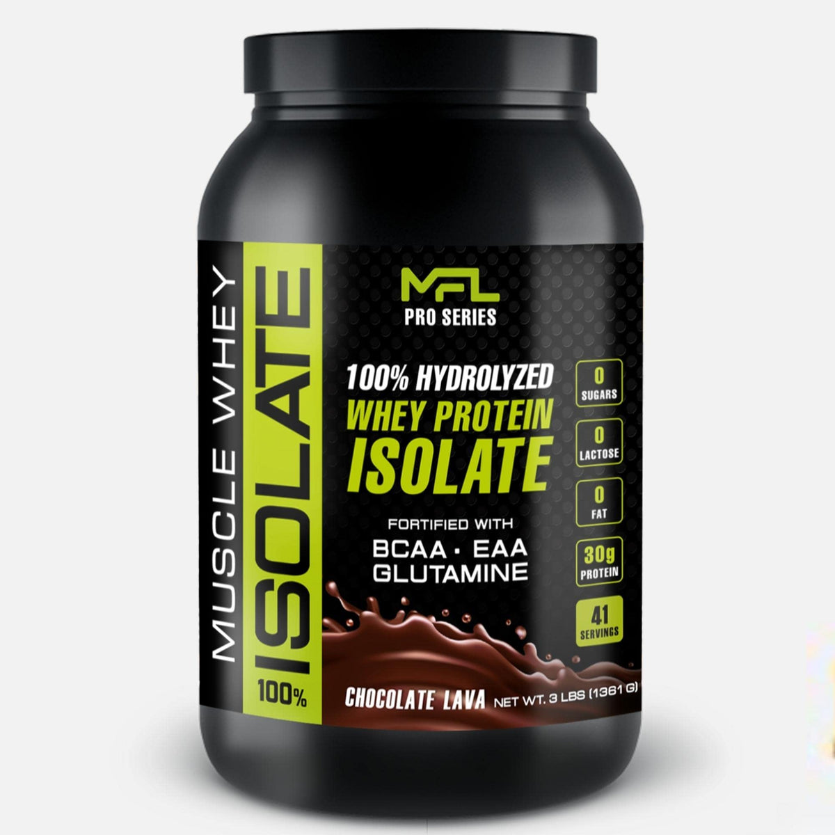 MUSCLE FOOD LABS MFL 100% Isolate Protein l 30g of Protein l BCAAs l