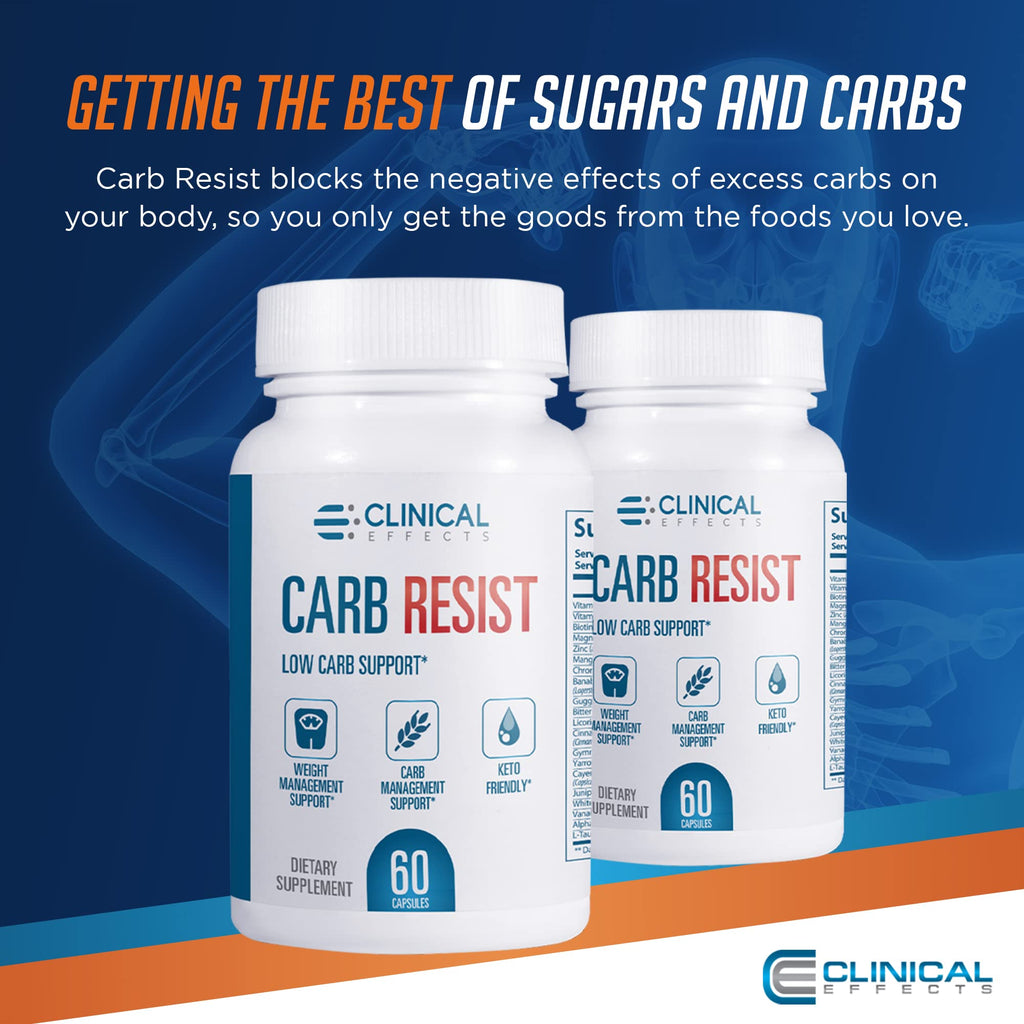 Clinical Effects Carb Resist Carb Blocker with Vitamin C - 60 Capsules - image 4