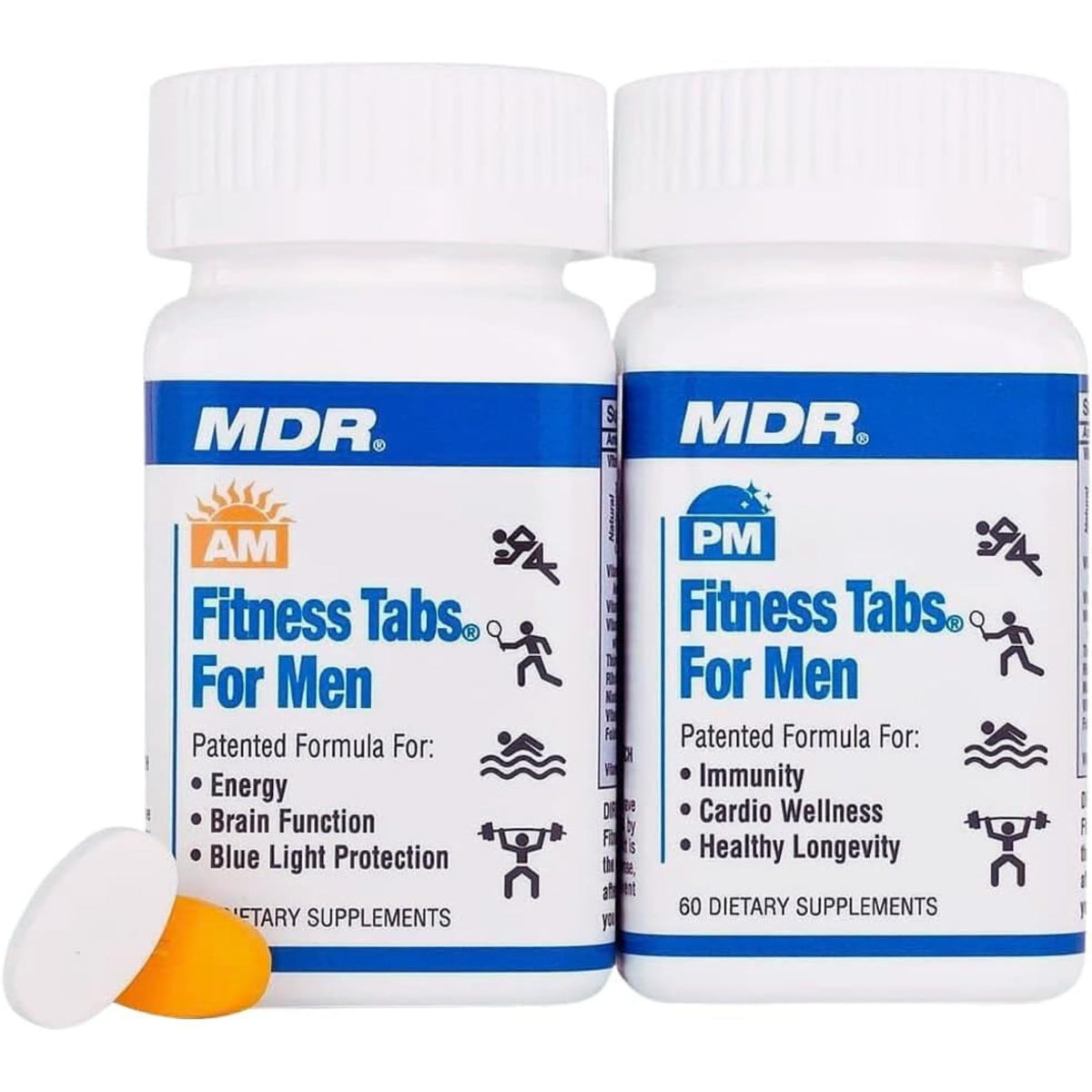 MDR Fitness Tabs AM/PM Multivitamin for Men - 120 Tablets