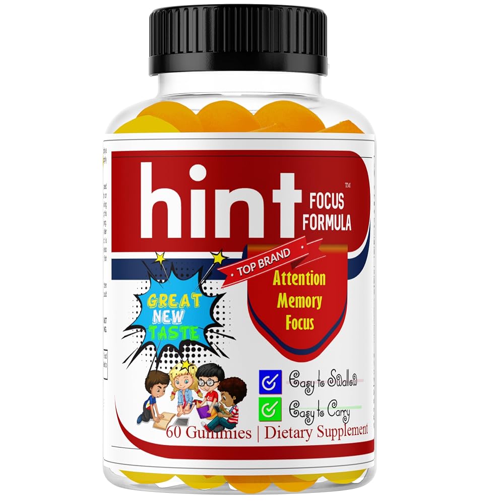 Hint Omega 3 6 9 Gummies for Kids & Teens Brain Support - 60 Gummies