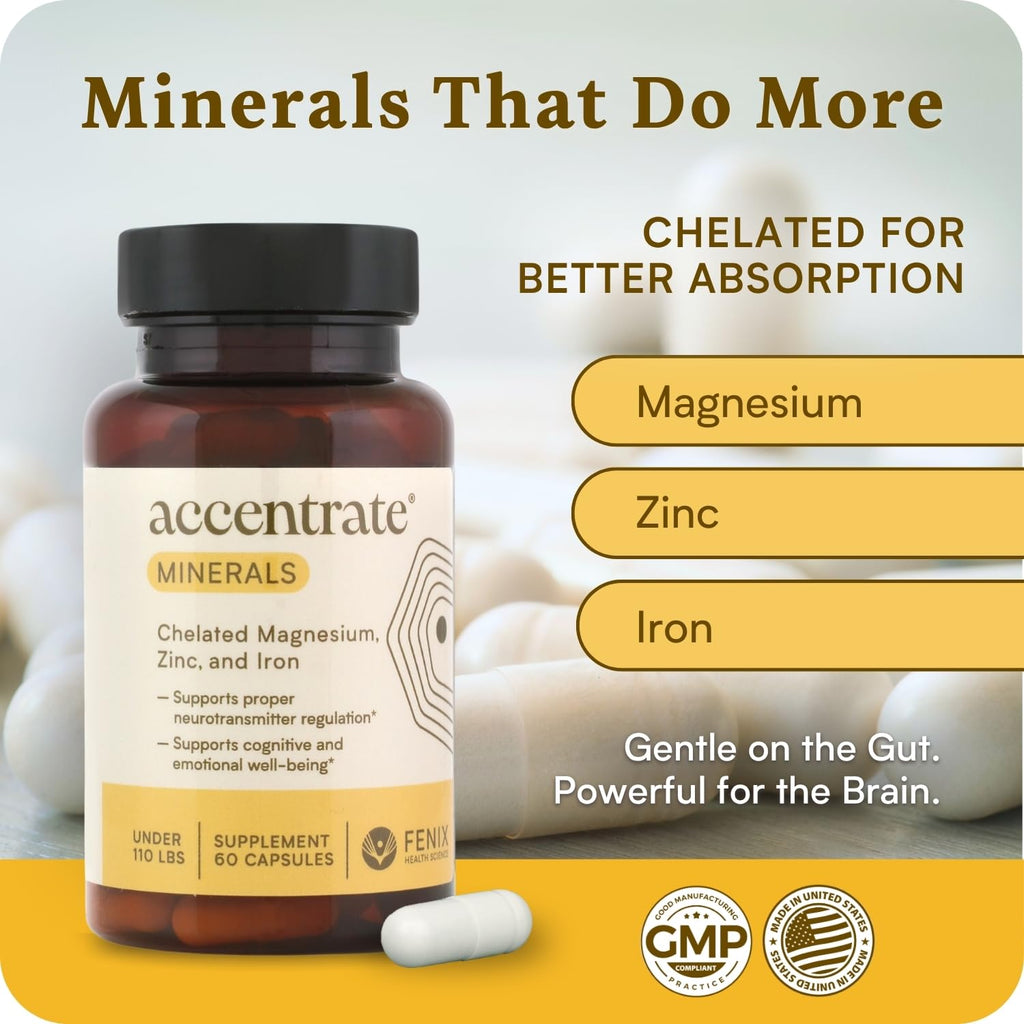 Accentrate Minerals Magnesium Zinc Iron Capsules for Kids - 60 Capsules - image 6