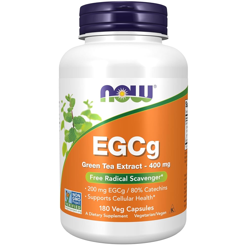 NOW Foods EGCg Green Tea Extract 400mg - 180 Vegetarian Capsules
