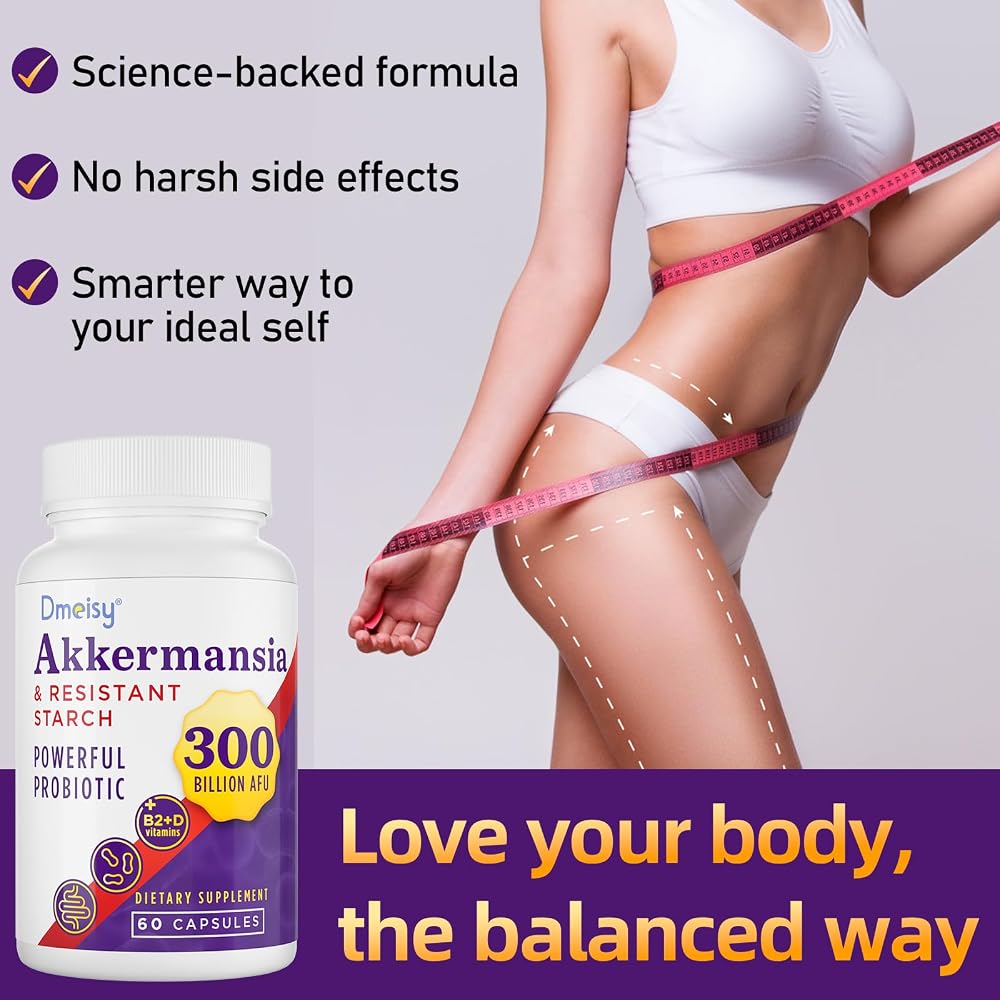 Dmeisy Akkermansia Muciniphila - Live Akkermansia Probiotics for Men