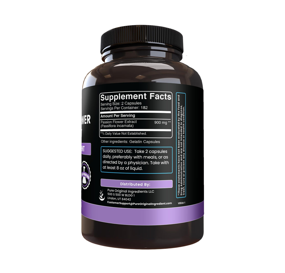 PURE ORIGINAL INGREDIENTS Passion Flower Extract