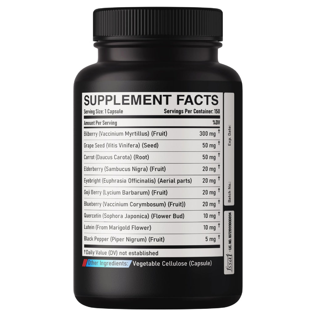 DEDICAD Bilberry Extract 20:1 Capsules Eye Vision Support - 150 Count - image 7