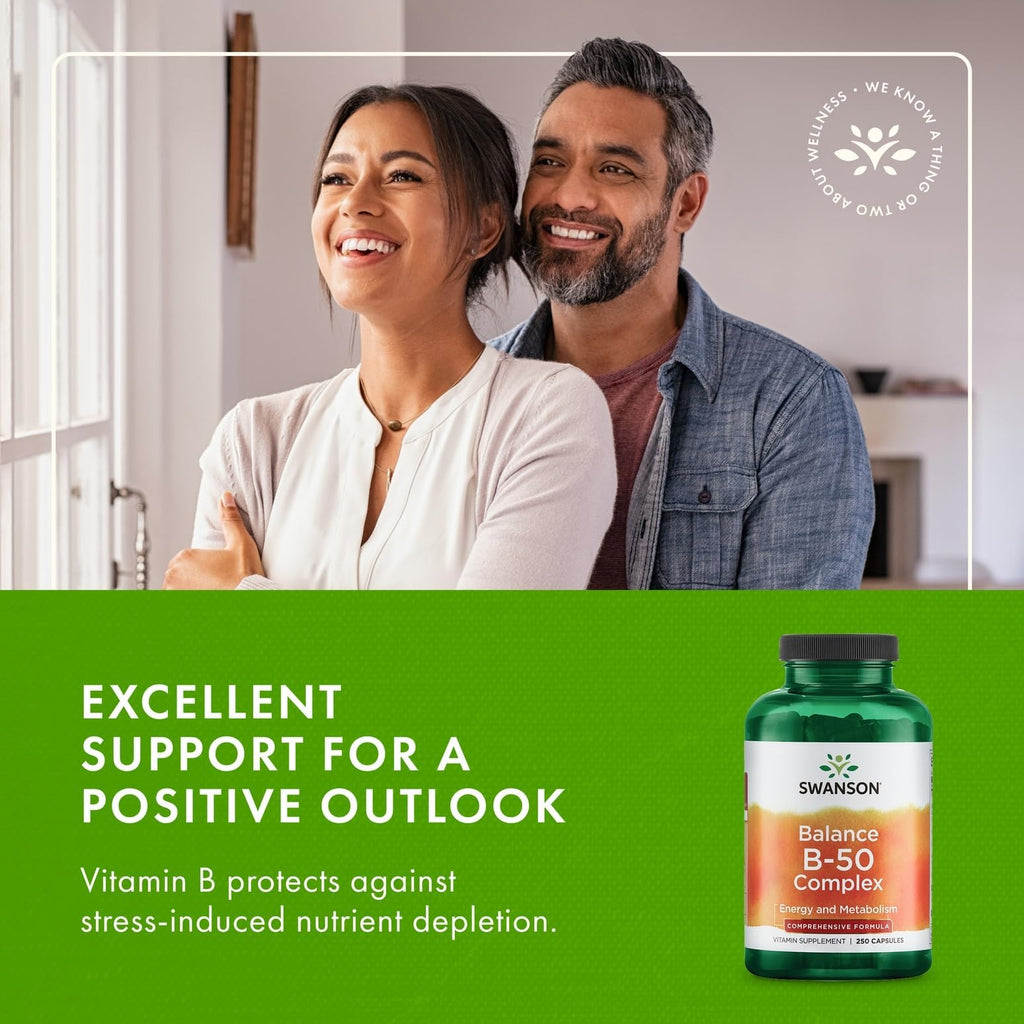 Swanson Balance B-50 High-Potency B Vitamin Complex for Busy Adults