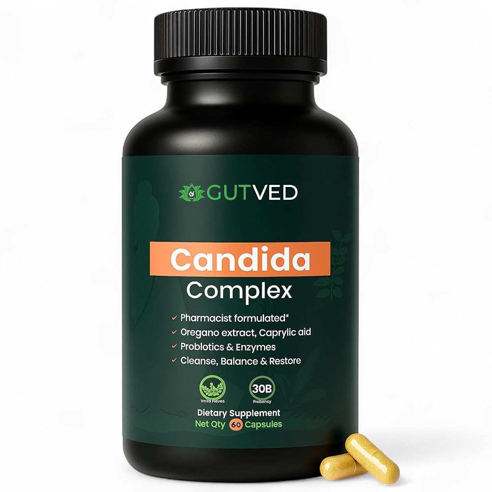 GUTVED Candida Complex with Caprylic Acid - 60 Capsules