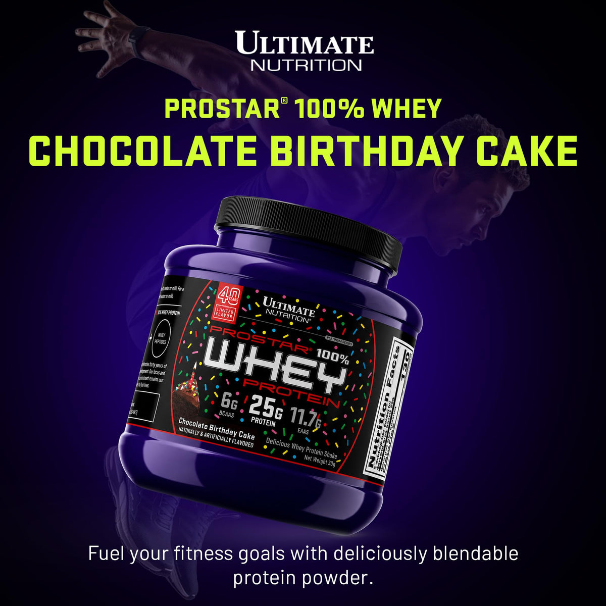 Ultimate Nutrition Prostar Whey Protein Isolate, Chocolate Birthday Cake - image 2