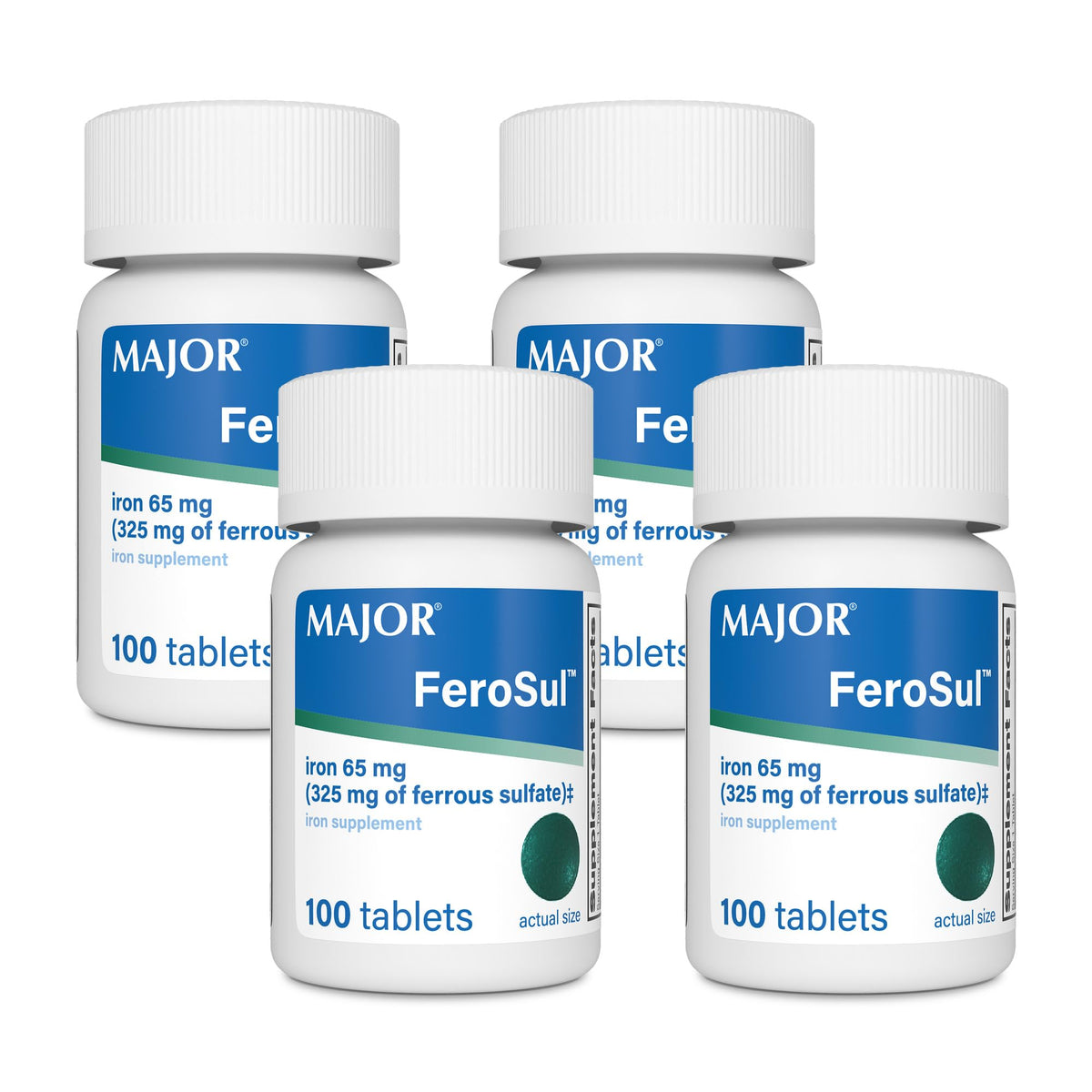 Major Ferosul - Ferrous Sulfate 325mg Tablets with 65mg of Elemental