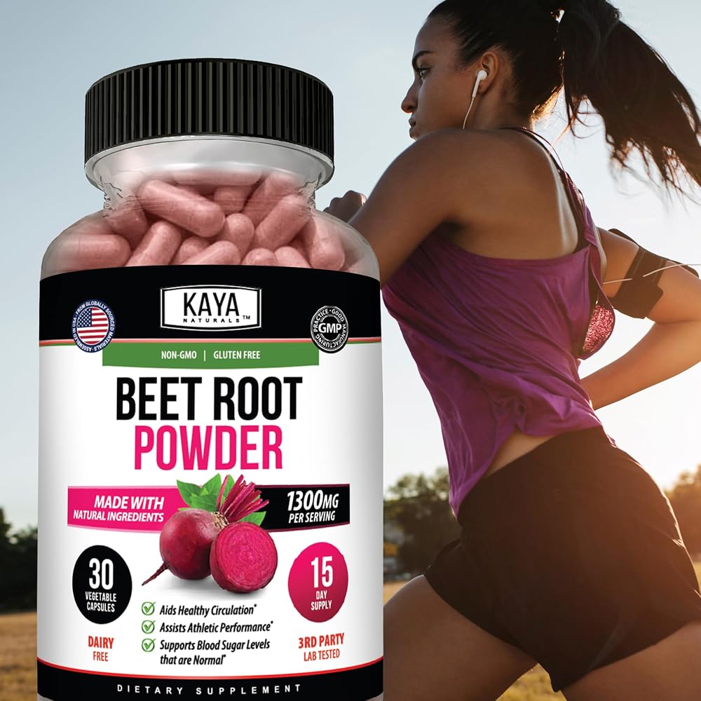 Kaya Naturals Beet Root Powder 1300 mg - 30 Capsules - image 8