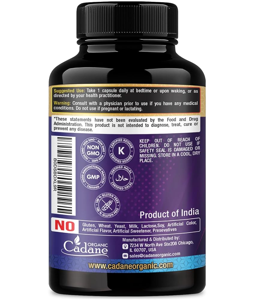Organic Cadane Berberine 7-in-1 Supplement - 90 Capsules - image 6