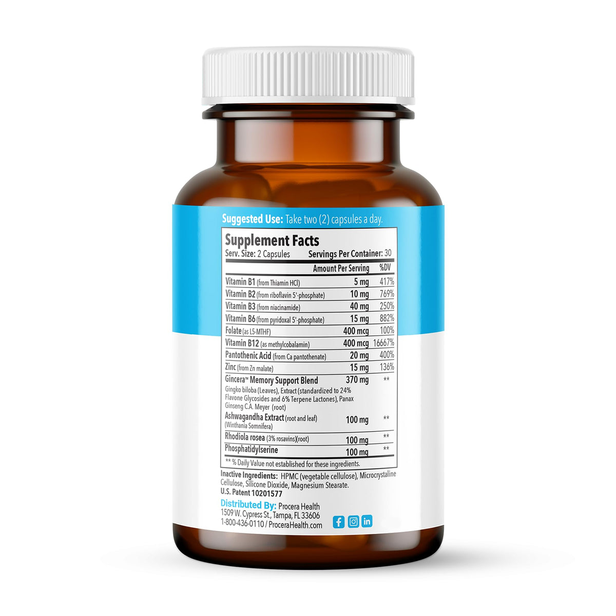 Procera Advanced Brain Supplement for Memory & Focus - 60 Capsules - image 3