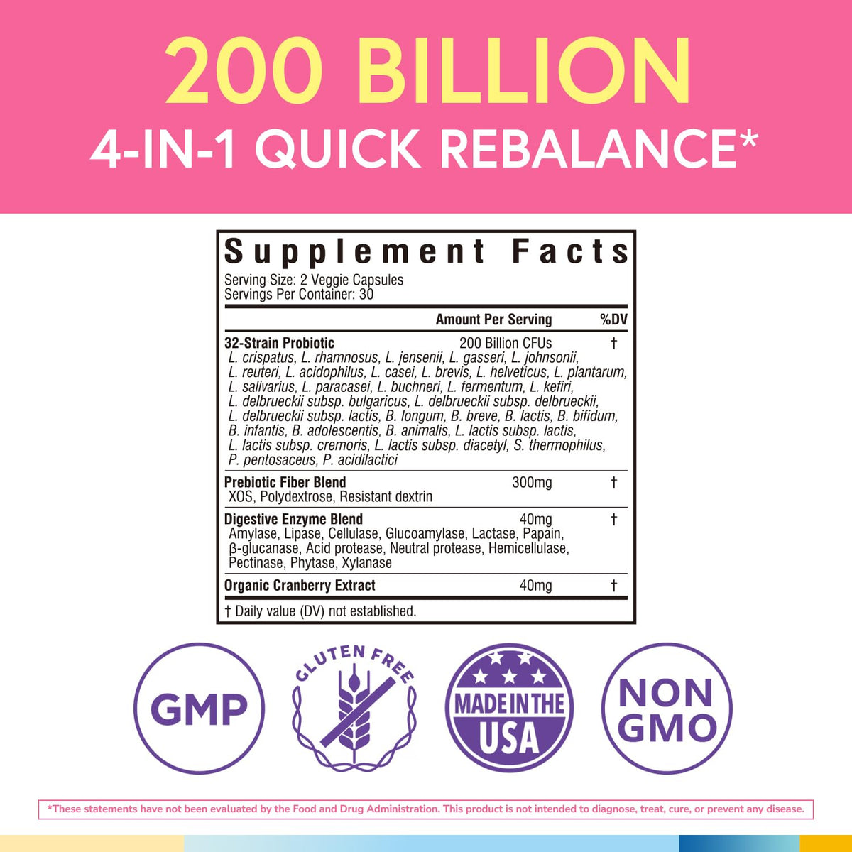 Terranics Daily Probiotics for Women 200 Billion 32 Strains - 60 Vegan Caps - image 2