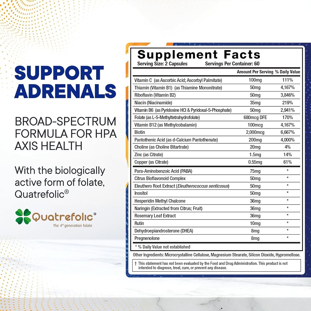 BioMatrix Adrenal Fatigue Supplement Cortisol Manager - 120 Capsules - image 3