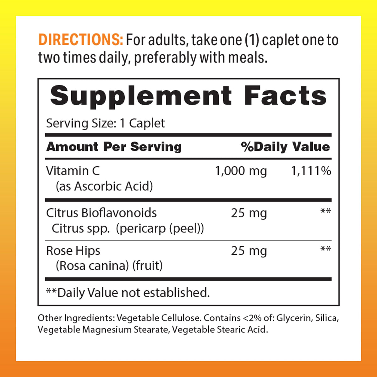 Vitamin World Vitamin C 1000 mg Timed Release - 250 Caplets - image 2